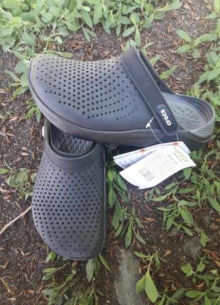 Женские crocs literide чёрного цвета1 фото