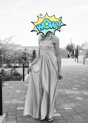Дизайнерское вечернее платье длинное платье для дружки платье на выпускной4 фото