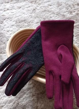 Трикотажные перчатки1 фото