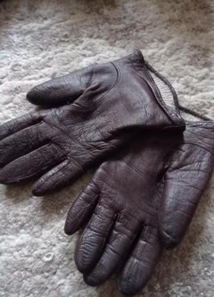 Кожаные перчатки на шерстяной подкладки2 фото