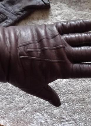 Кожаные перчатки на шерстяной подкладки3 фото