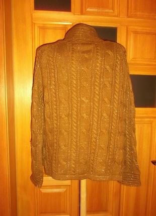 Распродажа кофт кардиганов пуловеров коричневый с люрексом р. m - roxy life3 фото