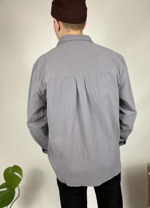 Рубашка карго серо-синяя3 фото