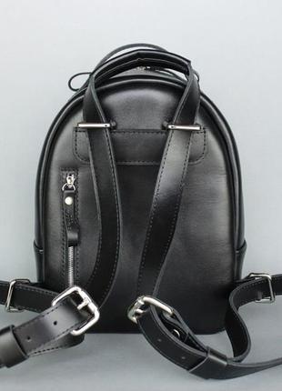 Рюкзак кожаный женский черный6 фото