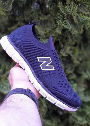 Кросівки тапочки чоловічі new balance сині / кросівки тапки чоловічі нью баланс сині6 фото