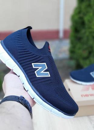 Кросівки тапочки чоловічі new balance сині / кросівки тапки чоловічі нью баланс сині9 фото