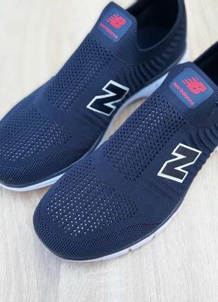 Кросівки тапочки чоловічі new balance сині / кросівки тапки чоловічі нью баланс сині7 фото