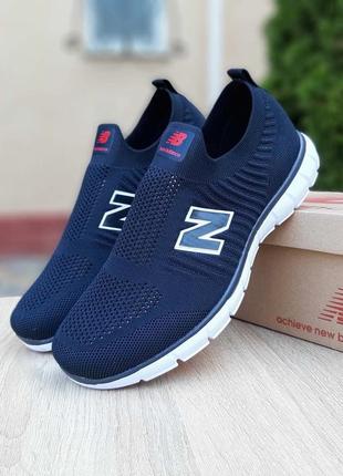 Кросівки тапочки чоловічі new balance сині / кросівки тапки чоловічі нью баланс сині5 фото