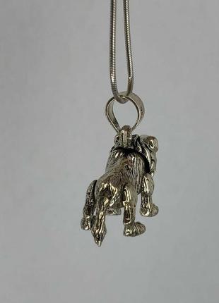 Серебряный кулон лев