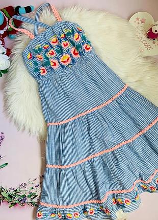 Красивый, стильный, сарафан в пол tu девочке 8 лет