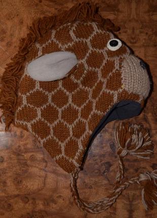 Nepal made in шапка жираф шерсть тепла на дорослого2 фото