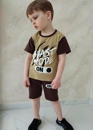Комплект для мальчика футболка и шорты 2 расцветки1 фото