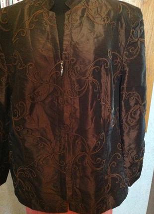 Жакет - куртка - вітровка з вишивкою бренду gelco, р. 62-64