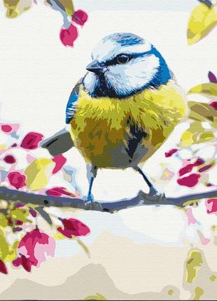 Картина по номерам весенняя синичка bs51439