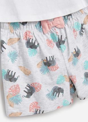 Пижама, хлопковый пижамный комплект с мотивом "слон"2 фото