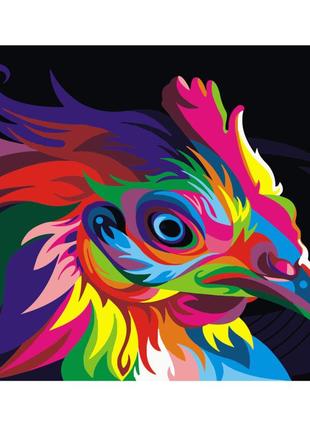 Картина по номерам поп-арт петух ник