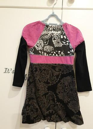 Платье черно-розовое desigual 3
