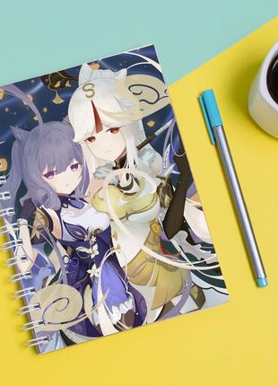 Скетчбук sketchbook для рисования с принтом genshin impact - компьютерная игра 7
