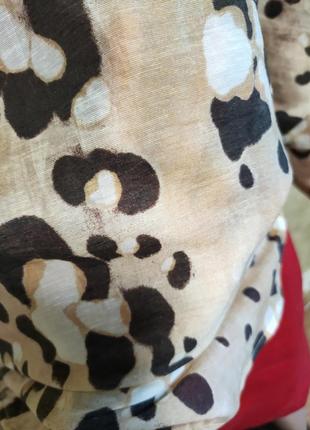 Стильна блуза в леопардовий принт з об'ємними рукавами-буфами h&m7 фото