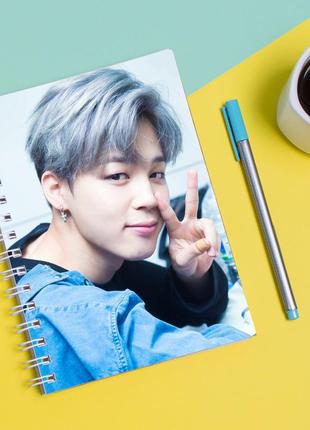 Скетчбук sketchbook для рисования с принтом jimin bts k-pop вокалист blood sweat & tears 2