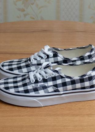 Подростковые унисекс кеды vans authentic gingham us3.5/us5/22cм4 фото