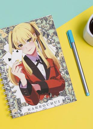 Скетчбук sketchbook для рисования с принтом kakegurui compulsive gambler безумный азарт 2