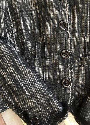 Люксовый пиджак  от rena lange, твидовый пиджак ( шерсть )4 фото