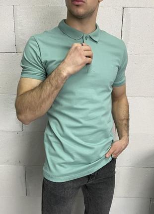 Футболка поло м'ятний