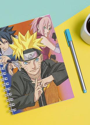 Скетчбук sketchbook для малювання з принтом naruto наруто