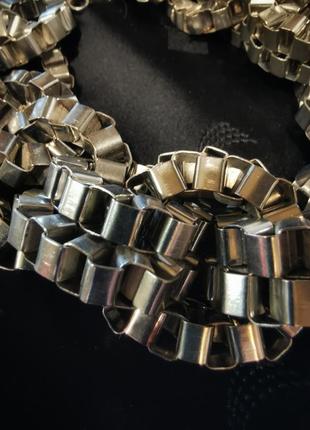 Колье цепи чокер ожерелье металл металлические массивной большое5 фото