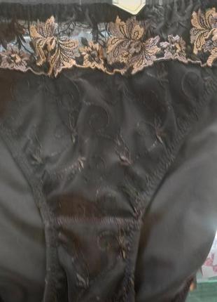 Красивые женские трусики corin 02985 шоколадного цвета с вышивкой размер хл -50.3 фото