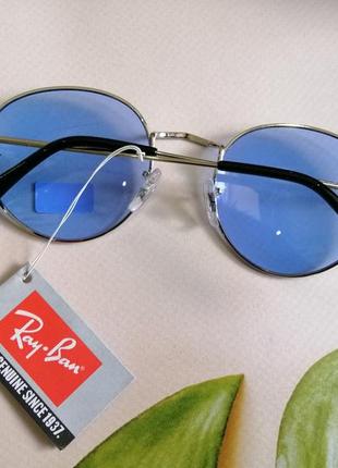 Солнцезащитные очки унисекс ray ban c голубыми стеклами4 фото