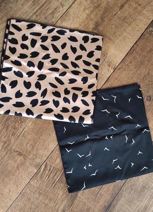 Шёлковый платок шарф шаль маска ободок твилли обруч резинка на сумку голову шею руку