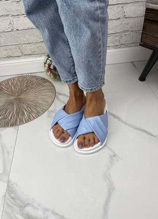 Шлепанцы натуральная кожа