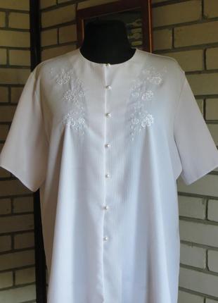 Блуза sara neal біла, жатка 26-28 р-ра.1 фото