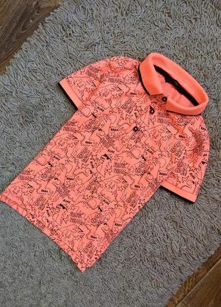 Коралова футболка поло