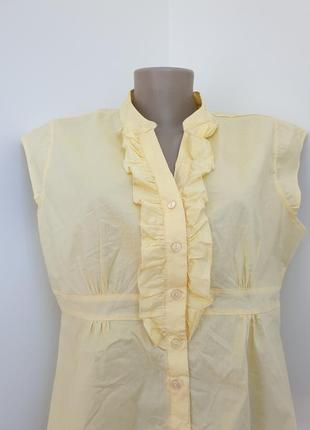 Желтая блуза хлопок f&f британия2 фото