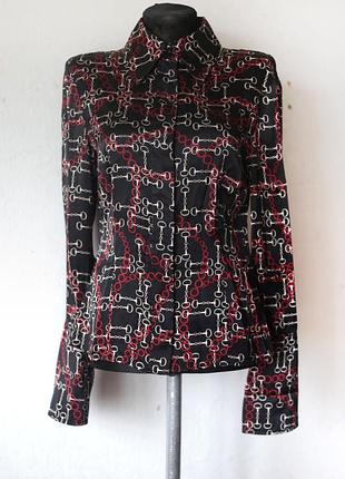 Винтажная шелковая рубашка apart 100% шелк актуальный принт