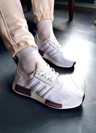 Nmd violet white 36,37,38,39 кроссовки кросівки5 фото