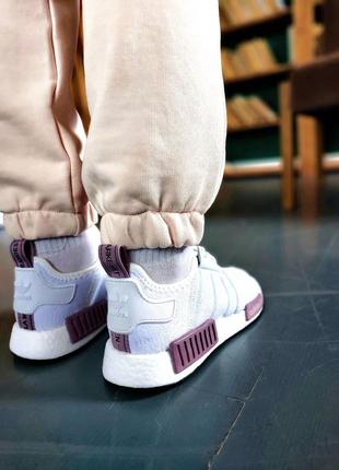 Nmd violet white 36,37,38,39 кроссовки кросівки6 фото