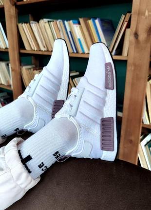 Nmd violet white 36,37,38,39 кроссовки кросівки7 фото