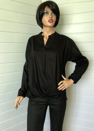 Котоновая асимметричная рубашка