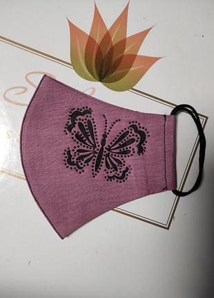 Маска женская с бабочкой, стразы. много расцветок.