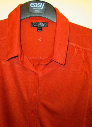 Стильная натуральная блуза topshop размер 83 фото