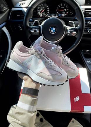 Кросівки nb 327 pink white крссовки