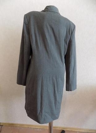 Пальто-пиджак удлиненное осеннее серое фирменное размер 504 фото
