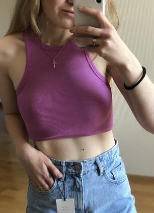 Топ zara в рубчик