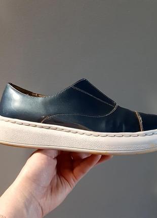 Сникеры мокасины слипоны кожа