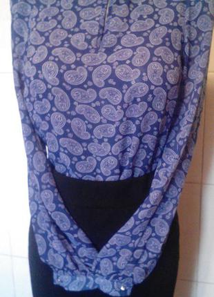 Красива ніжна легка блуза atmosphere, у принт "пейслі" (турецький огірок)3 фото