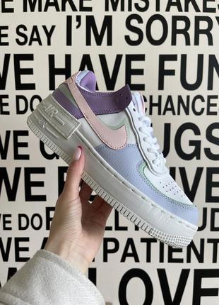 Кроссовки женские nike air force 1 shadow разноцветные (найк аир форс, кросівки)